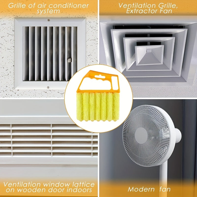 7-Finger Microfiber Blind & Window Cleaning Brush – Washable, Easy Dust Removal